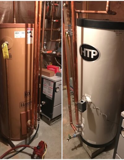 Before and After Water Heater Replacement