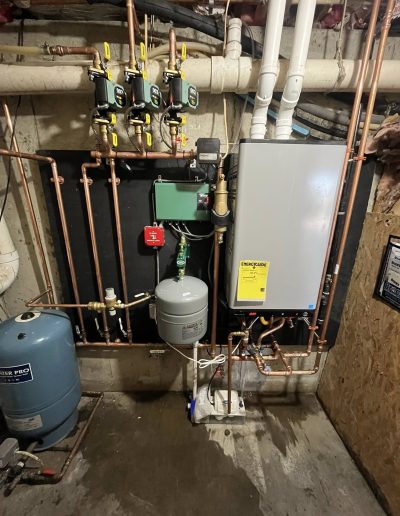 Boiler install in a basement
